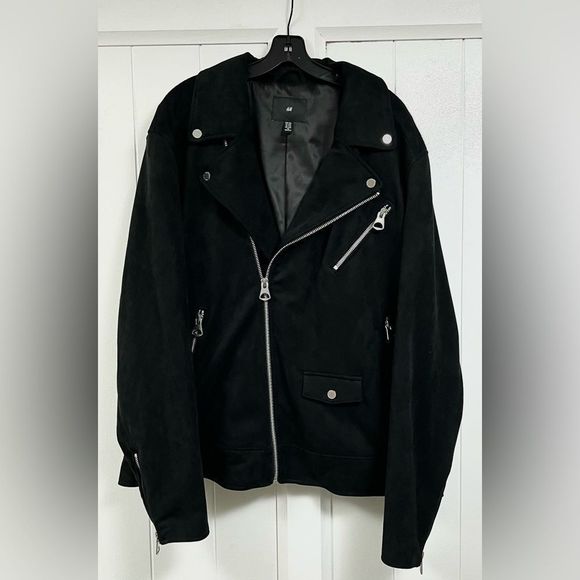 H&M Men’s Faux Suede Biker Jacket - Picture 5 of 5